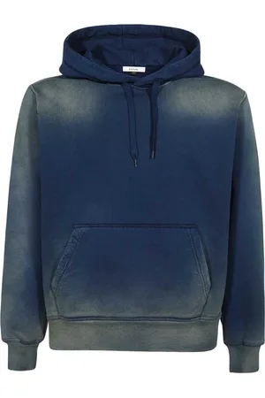 Eytys Homme, Sweatshirts et sweats à capuche, Bleu, Taille: XS Sweat à capuche en coton avec poignets côtelés