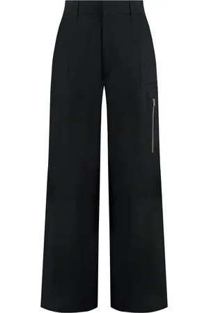 Ami Femme, Pantalons, Noir, Taille: 38 FR Pantalon en crêpe avec poches multiples