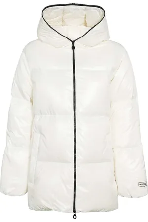 Duvetica Femme, Vestes, Blanc, Taille: 36 FR Doudoune à Capuche avec Poches