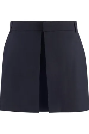 Ami Femme, Jupes, Bleu, Taille: 42 FR Mini-jupe en laine avec poches arrière