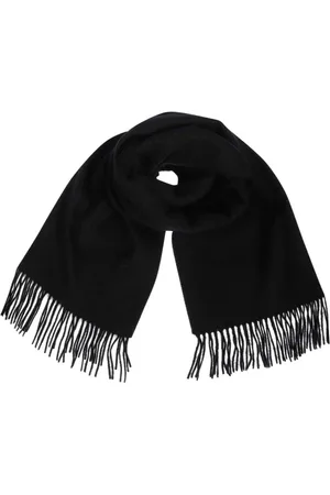 Les Deux Homme, Accessoires, Noir, Taille: ONE Size Écharpe en laine à franges
