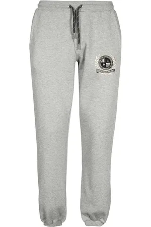Les Deux Homme, Pantalons, Gris, Taille: XL Pantalon de survêtement en coton avec détail logo