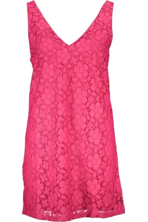 Desigual Femme, Robes, Rose, Taille: 40 FR Robe Rose en Viscose, Bretelles Larges, Col en V