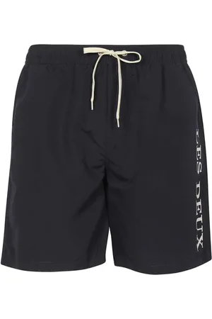 Les Deux Homme, Maillots de bain, Bleu, Taille: S Short de bain imprimé avec taille ajustable