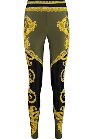 VERSACE Femme, Pantalons, Multicolore, Taille: 36 FR Leggings Imprimé Divin