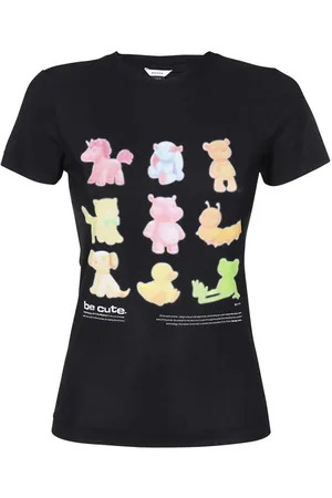 Eytys Femme, Tops, Noir, Taille: 46 FR T-shirt en coton imprimé