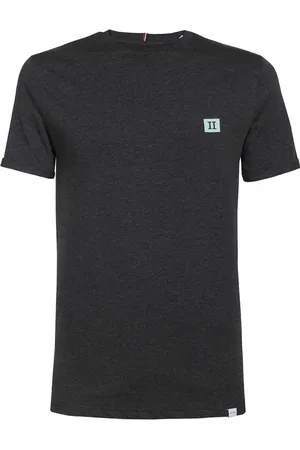 Les Deux Homme, Tops, Bleu, Taille: S T-shirt en coton côtelé