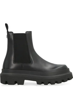 Dolce & Gabbana Homme, Chaussures, Noir, Taille: 40 EU Bottes Chelsea en cuir de veau brossé