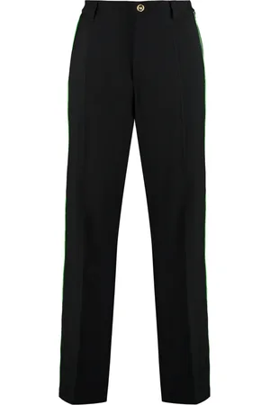 VERSACE Homme, Pantalons, Noir, Taille: L Pantalon de sport à rayures avec logo