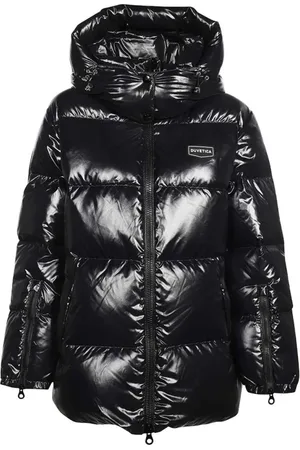 Duvetica Femme, Vestes, Noir, Taille: 38 FR Doudoune à Capuche avec Fermeture Éclair