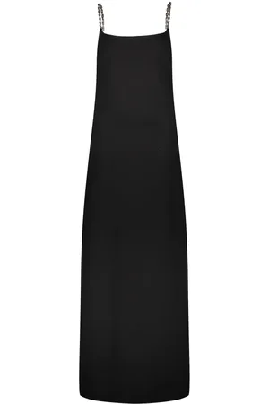 AMBUSH Femme, Robes, Noir, Taille: 42 FR Élégante Robe Longue avec Fente Détail Chaîne