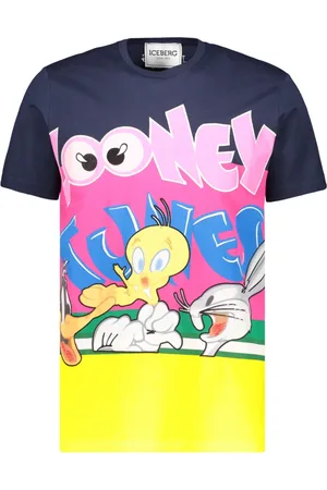 Iceberg Homme, Tops, Multicolore, Taille: S T-shirt en coton brodé