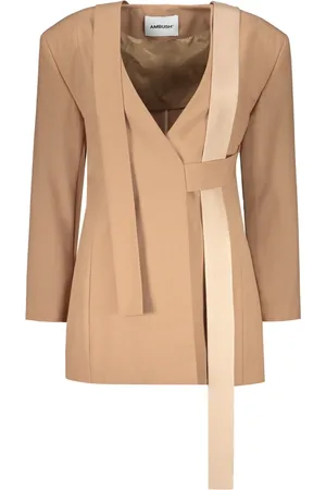 AMBUSH Femme, Vestes, Brun, Taille: 40 FR Blazer col en V avec ceinture assortie