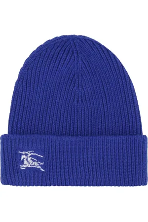 Burberry Unisex, Accessoires, Bleu, Taille: ONE Size Bonnet en Cachemire Tricoté