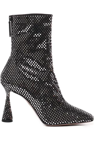 Aquazzura Femme, Chaussures, Noir, Taille: 37 EU Bottines Noires avec Fermeture Éclair