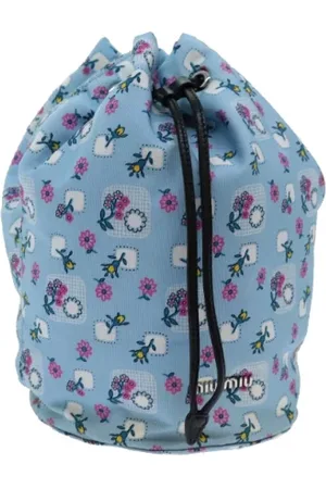 Miu Miu Femme, Pre-owned, Bleu, Taille: ONE Size Pre-owned Nylon trousses-de-toilette