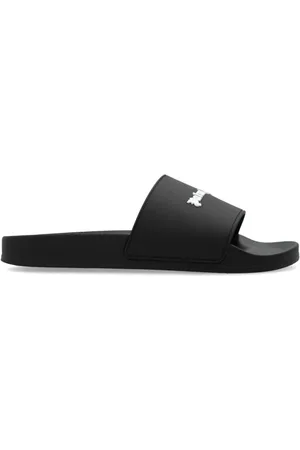 Palm Angels Homme, Chaussures, Noir, Taille: 41 EU Slides avec logo