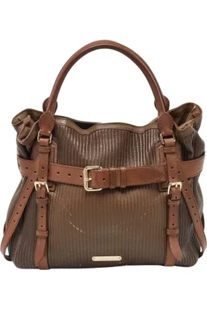 Burberry Femme, Pre-owned, Brun, Taille: ONE Size Pre-owned Cuir cabas