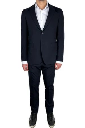 Aquascutum Homme, Costumes, Bleu, Taille: 2XL Élégant costume italien bleu marine