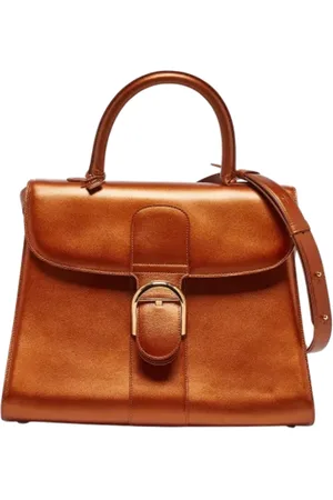DELVAUX Femme, Pre-owned, Brun, Taille: ONE Size Pre-owned Cuir sacs-main