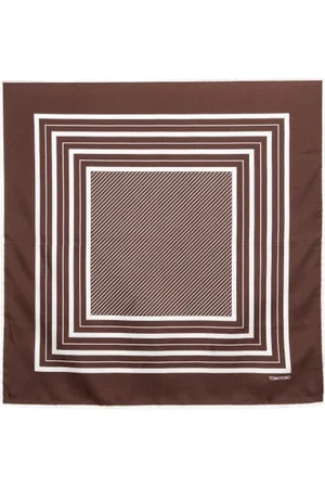 Tom Ford Homme, Pre-owned, Brun, Taille: ONE Size Pre-owned Soie foulards