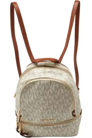Michael Kors Femme, Pre-owned, Blanc, Taille: ONE Size Pre-owned Coated canvas sacs-dos