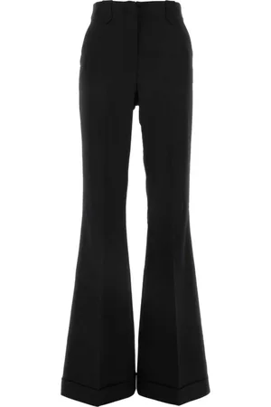 Andamane Femme, Pantalons, Noir, Taille: 38 FR Pantalon Twill Noir à Jambes Larges