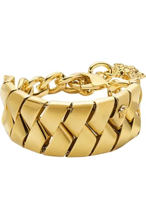 VERSACE Femme, Accessoires, Jaune, Taille: ONE Size Bracelet Métal Or