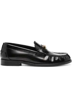 VERSACE Femme, Chaussures, Noir, Taille: 38 EU Mocassins Noirs pour Femmes
