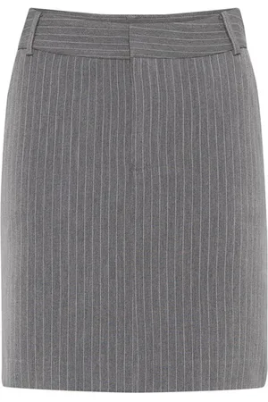 Gestuz Femme, Jupes, Gris, Taille: 38 FR Jupe Classique à Rayures Longueur Courte