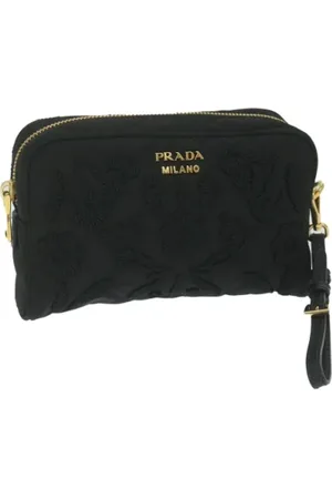 Prada Femme, Pre-owned, Noir, Taille: ONE Size Pre-owned Nylon trousses-de-toilette