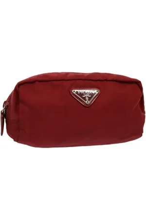 Prada Femme, Pre-owned, Rouge, Taille: ONE Size Pre-owned Nylon trousses-de-toilette