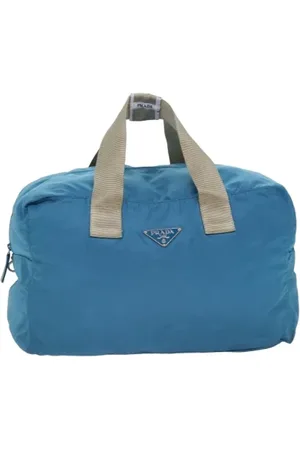 Prada Femme, Pre-owned, Bleu, Taille: ONE Size Pre-owned Nylon sacs-de-voyage