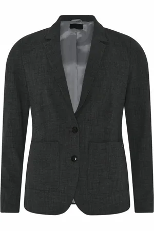 C.ro Femme, Vestes, Gris, Taille: 44 FR Blazer Classique avec Grandes Poches Latérales