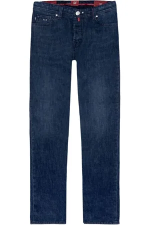 sartoria tramarossa Homme, Jeans, Bleu, Taille: W35 Jeans en Coton Regular Fit avec Détail dInitiales Personnalisables