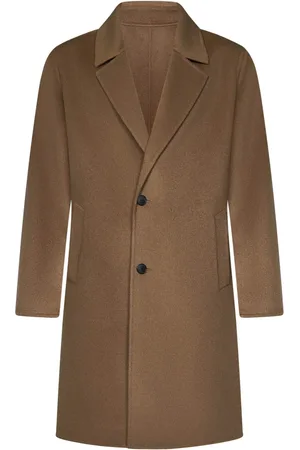 LOW BRAND Homme, Manteaux, Brun, Taille: M Manteau en Laine de Chameau Revers Classiques