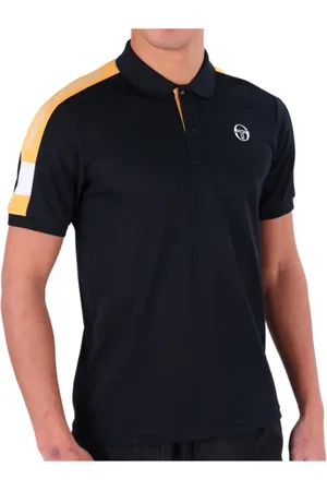Sergio Tacchini Homme, Tops, Noir, Taille: L T-shirt Polo Sport Logo Cross Noir