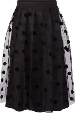 Nina Ricci Femme, Jupes, Noir, Taille: 38 FR Jupe plissée en tulle à pois