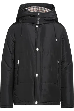 Aquascutum Homme, Vestes, Noir, Taille: S Veste en Polyamide Noire avec Capuche Amovible