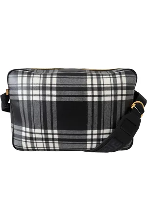 VERSACE Femme, Sacs, Gris, Taille: ONE Size Sac Bandoulière en Tissu et Cuir Gris