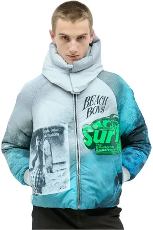 ERL Homme, Vestes, Multicolore, Taille: M Gilet Matelassé Graphique