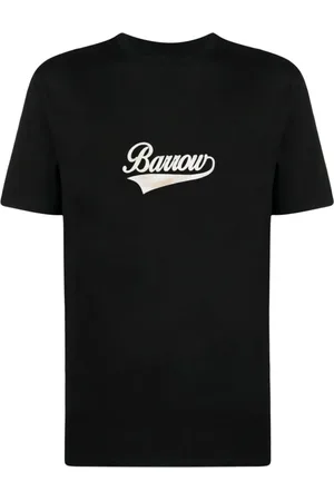 BARROW Homme, Tops, Noir, Taille: L T-shirt col rond en coton imprimé