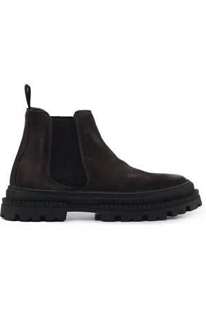 Giuliano Galiano Homme, Chaussures, Gris, Taille: 40 EU Bottines Grises en Daim Fermeture Élastique