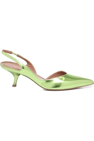 Aldo Femme, Chaussures, Vert, Taille: 38 EU Sandales en Cuir Imprimé Réfléchissant Abricot