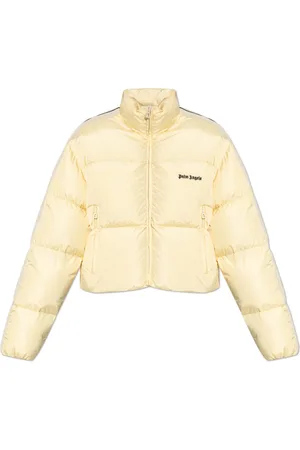 Palm Angels Femme, Vestes, Jaune, Taille: 40 FR Veste avec Logo