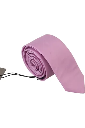 D.A. Daniele Alessandrini Homme, Accessoires, Rose, Taille: ONE Size Cravate en Soie Rose Fabriquée en Italie