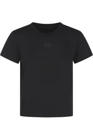 Alexander Wang Femme, Tops, Noir, Taille: 40 FR Tee Noir avec Logo et Collier