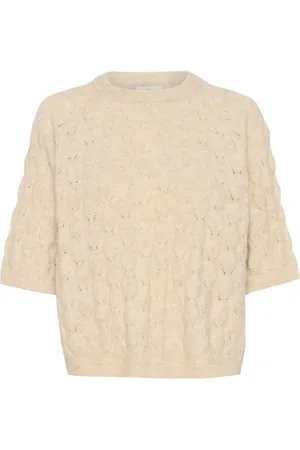 Kaffe Femme, Pulls, , Taille: 46 FR Gris Plume Melange Pull en Tricot