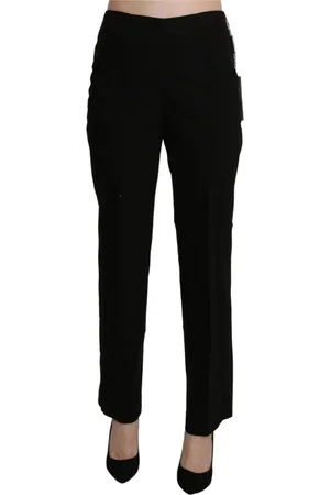 Bencivenga Femme, Pantalons, Noir, Taille: 44 FR Pantalon Noir avec Détail Logo
