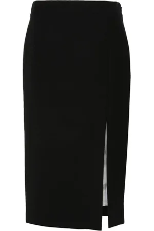 Moschino Femme, Jupes, Noir, Taille: 36 FR Jupe Crayon en Laine Noire